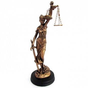 Estátua Dama  da Justiça Themis 24cm - Deusa