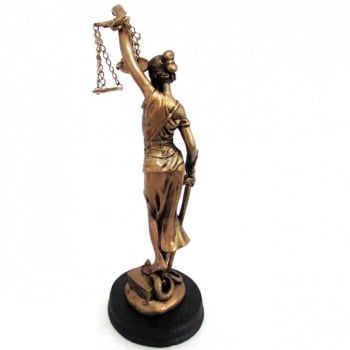 Estátua Dama  da Justiça Themis 24cm - Deusa